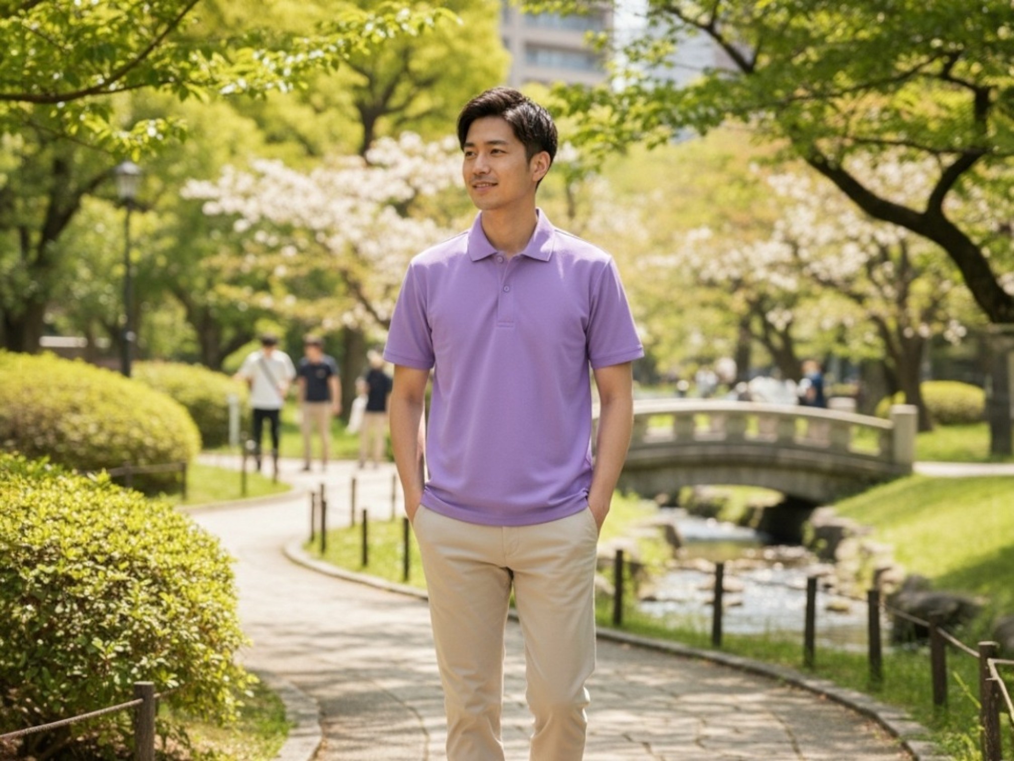 4.4オンスドライポロシャツ（着用例）