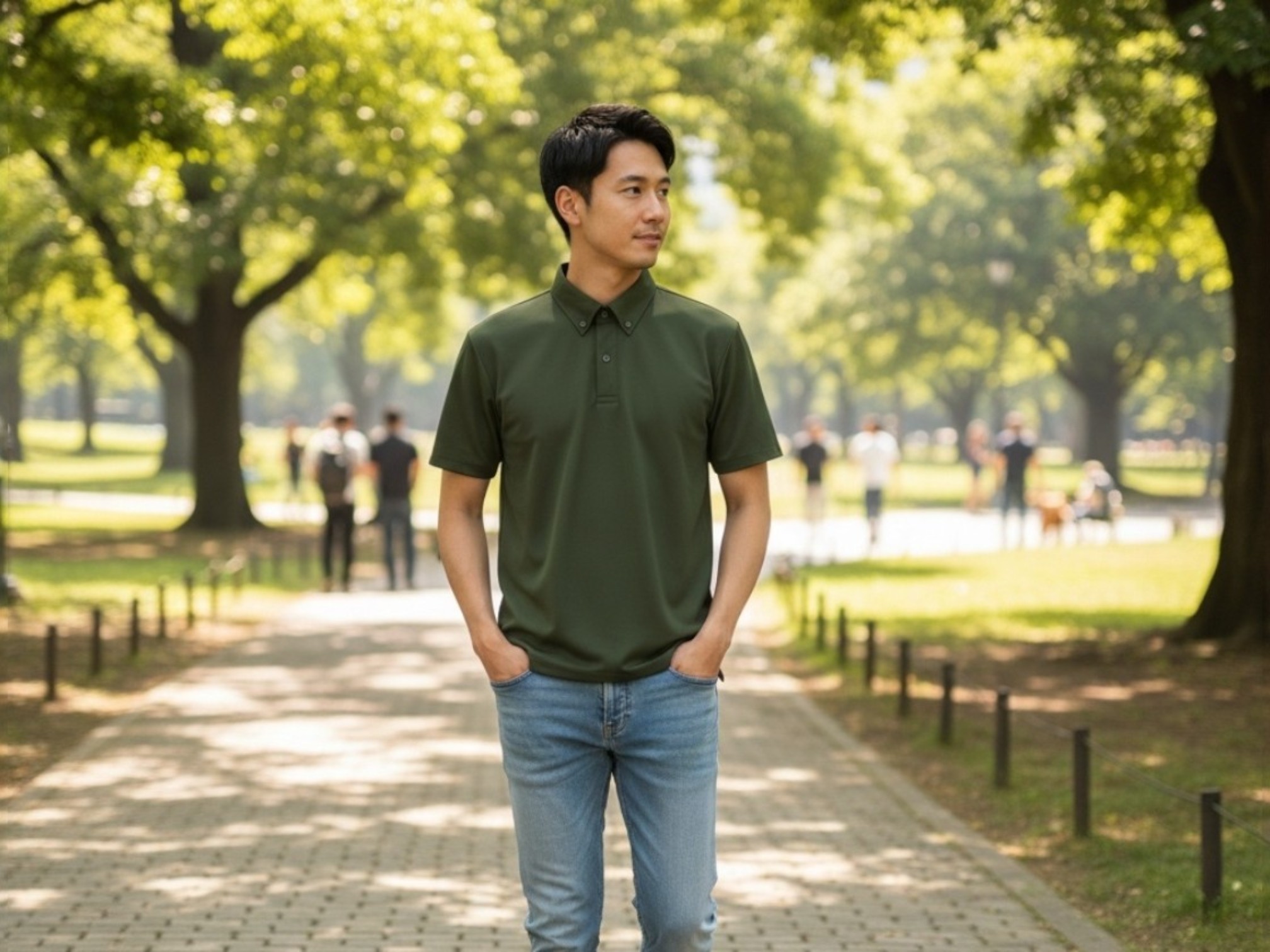 4.9オンスカジュアルポロシャツ（着用例）