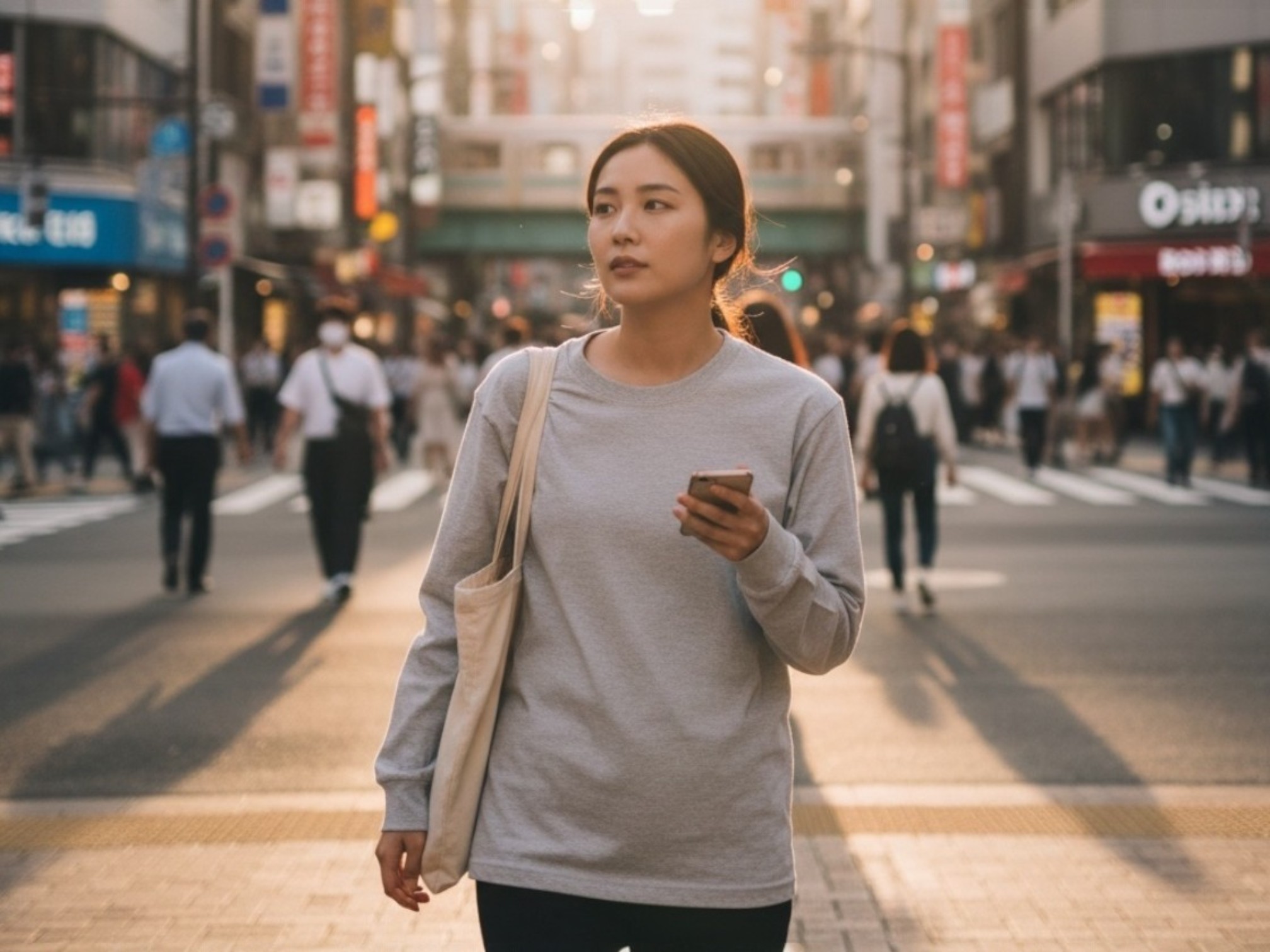 6.2オンス プレミアム ロングスリーブTシャツ（2.1インチリブ）（着用例）