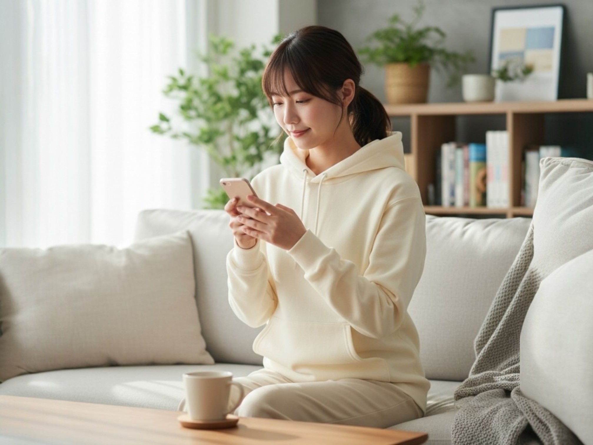 8.4オンスフーデッドライトパーカー（着用例）