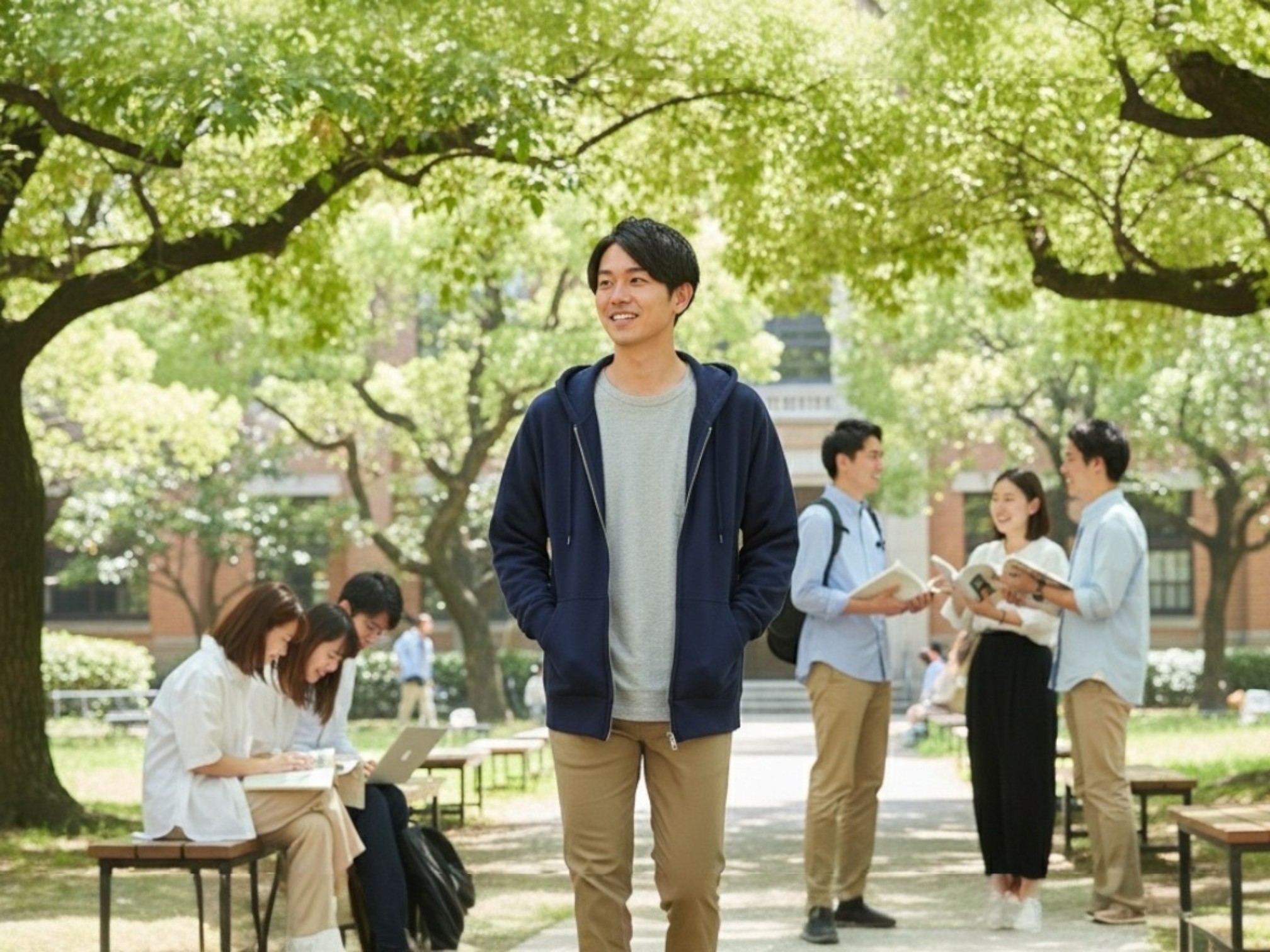 10.0オンス ビッグシルエット スウェット フルジップパーカ（裏パイル）（着用例）