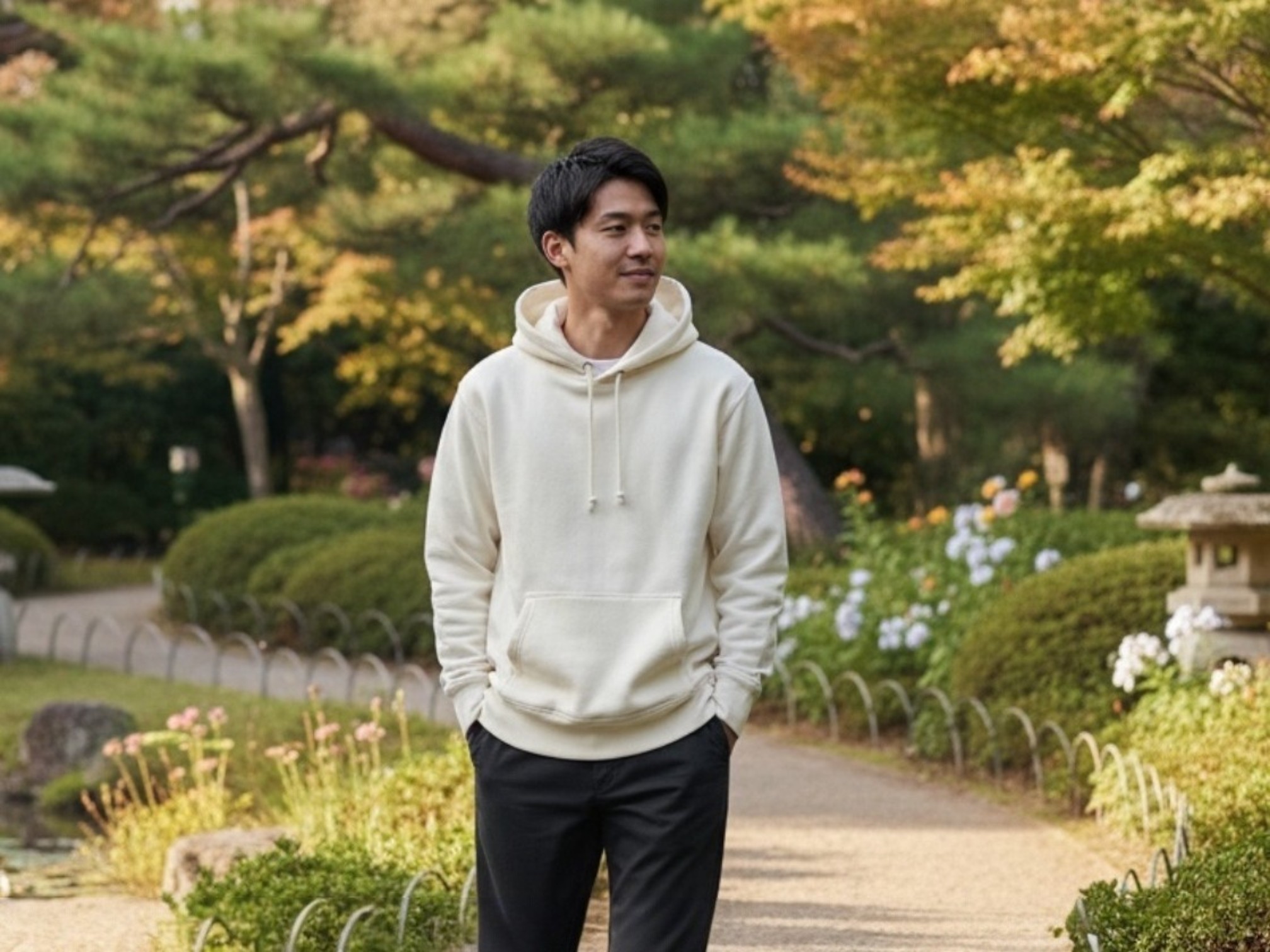 12.7オンス ヘビーウェイト スウェット プルオーバーパーカ（裏パイル）（着用例）